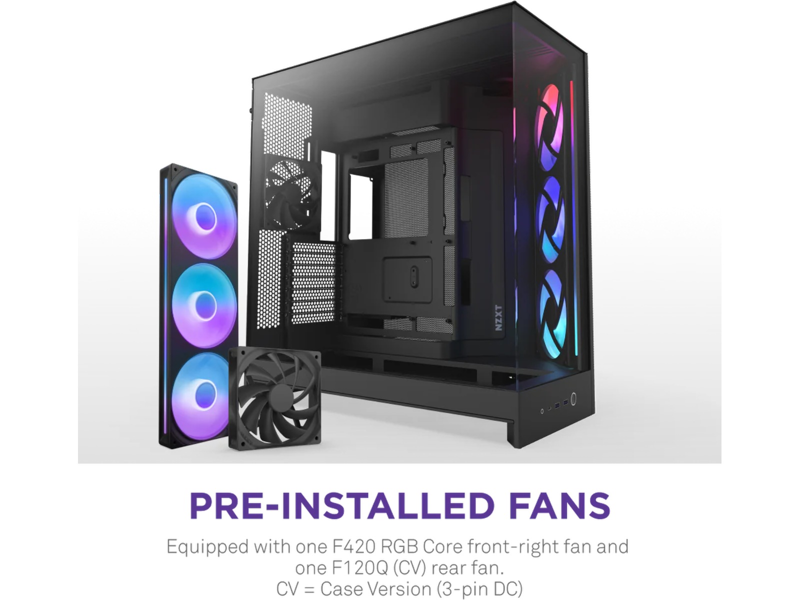 NZXT H9 Flow RGB Mid Tower (sort) Midi tower