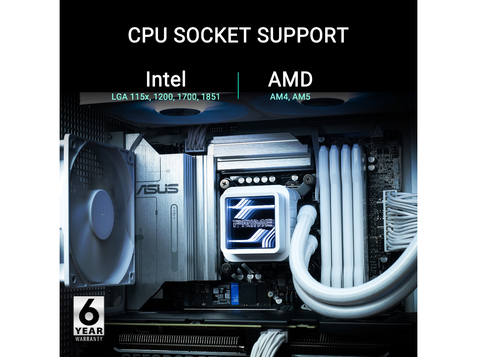 Asus Prime LC 360 ARGB Kjøler (hvit) CPU - Vannkjøling