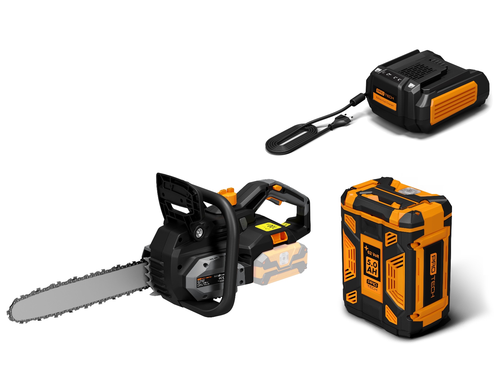 Protech +62 Volt børsteløs motorsag Motorsager