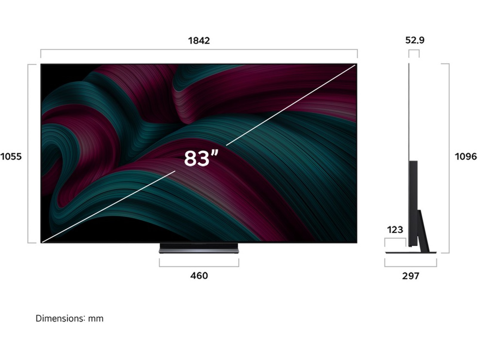 LG 83" C5 AI 4K OLED Smart TV (2025) Over 80 tommer TV
