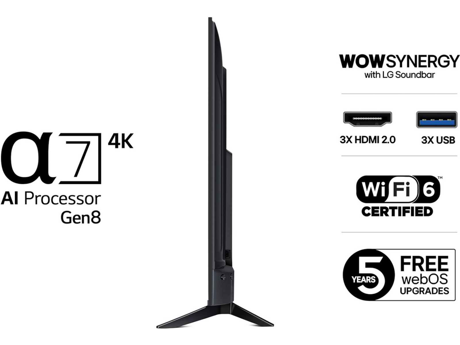 LG 65" UA73 AI 4K UHD Smart TV (2025) 60 - 69 tommer TV