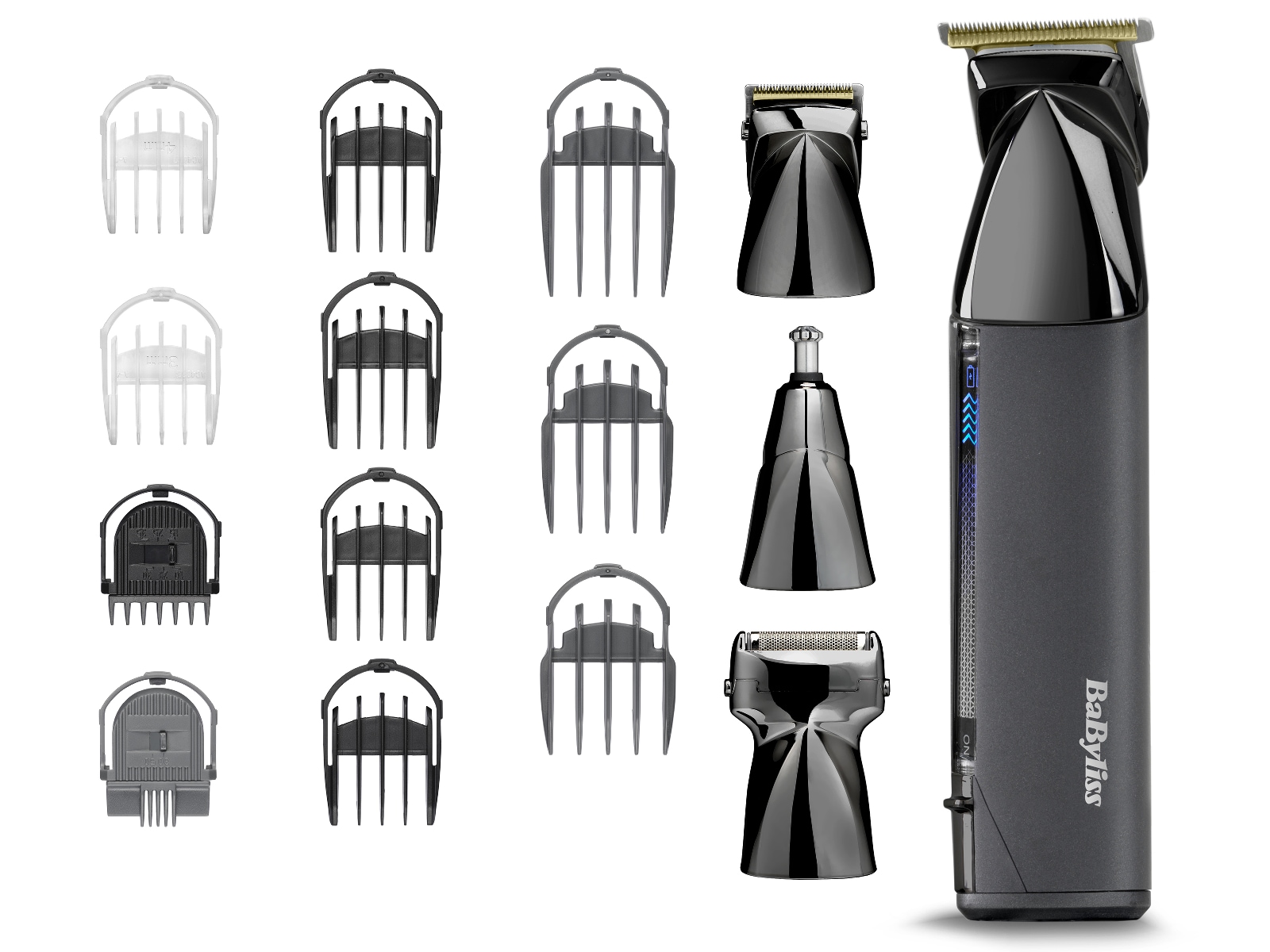 BaByliss Super X Metal 15-in-1 trådløs mutlitrimmer (sort) Hårklippere