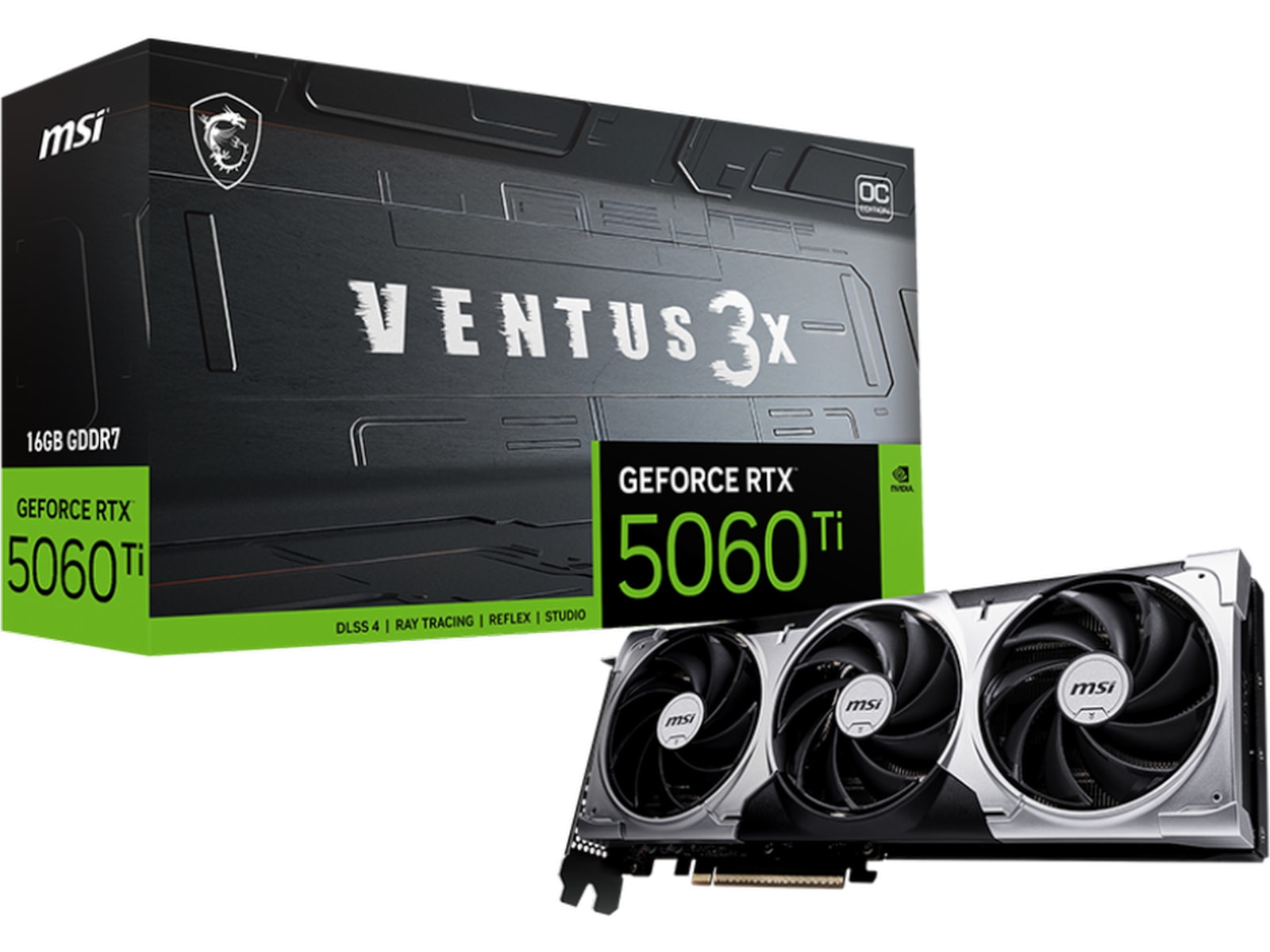MSI GeForce RTX 5060 Ti VENTUS 3X OC Skjermkort