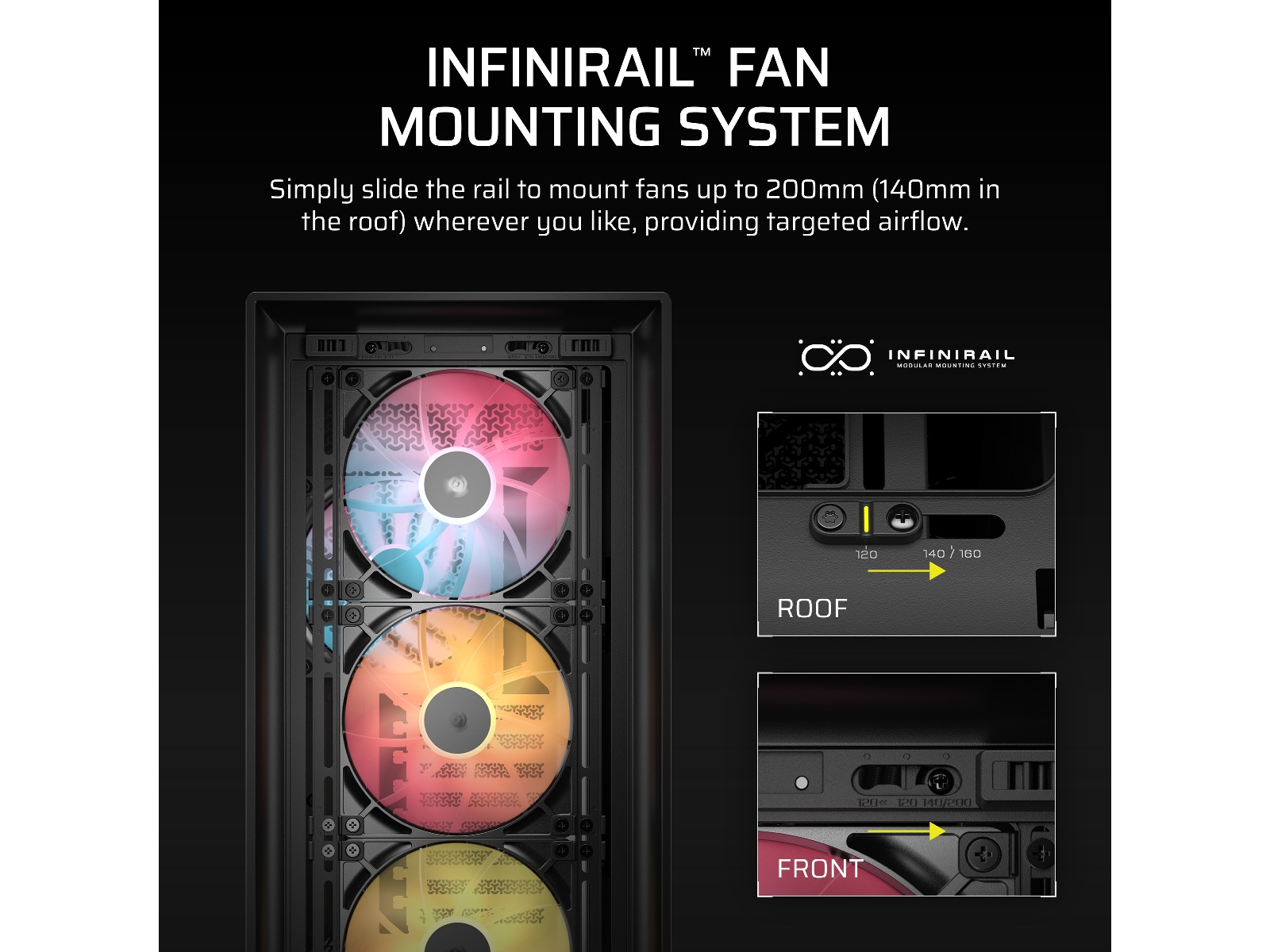 Corsair FRAME 5000D RS ARGB Mid Tower (sort) Midi tower