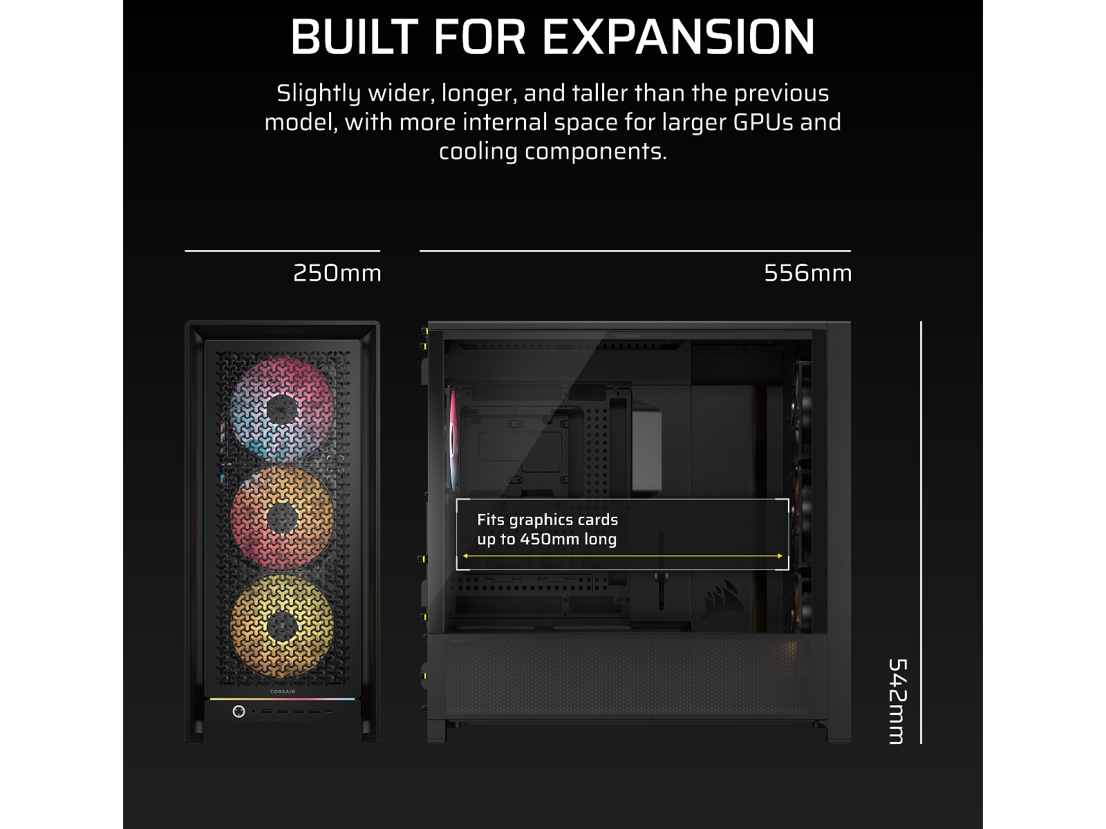 Corsair FRAME 5000D RS ARGB Mid Tower (sort) Midi tower