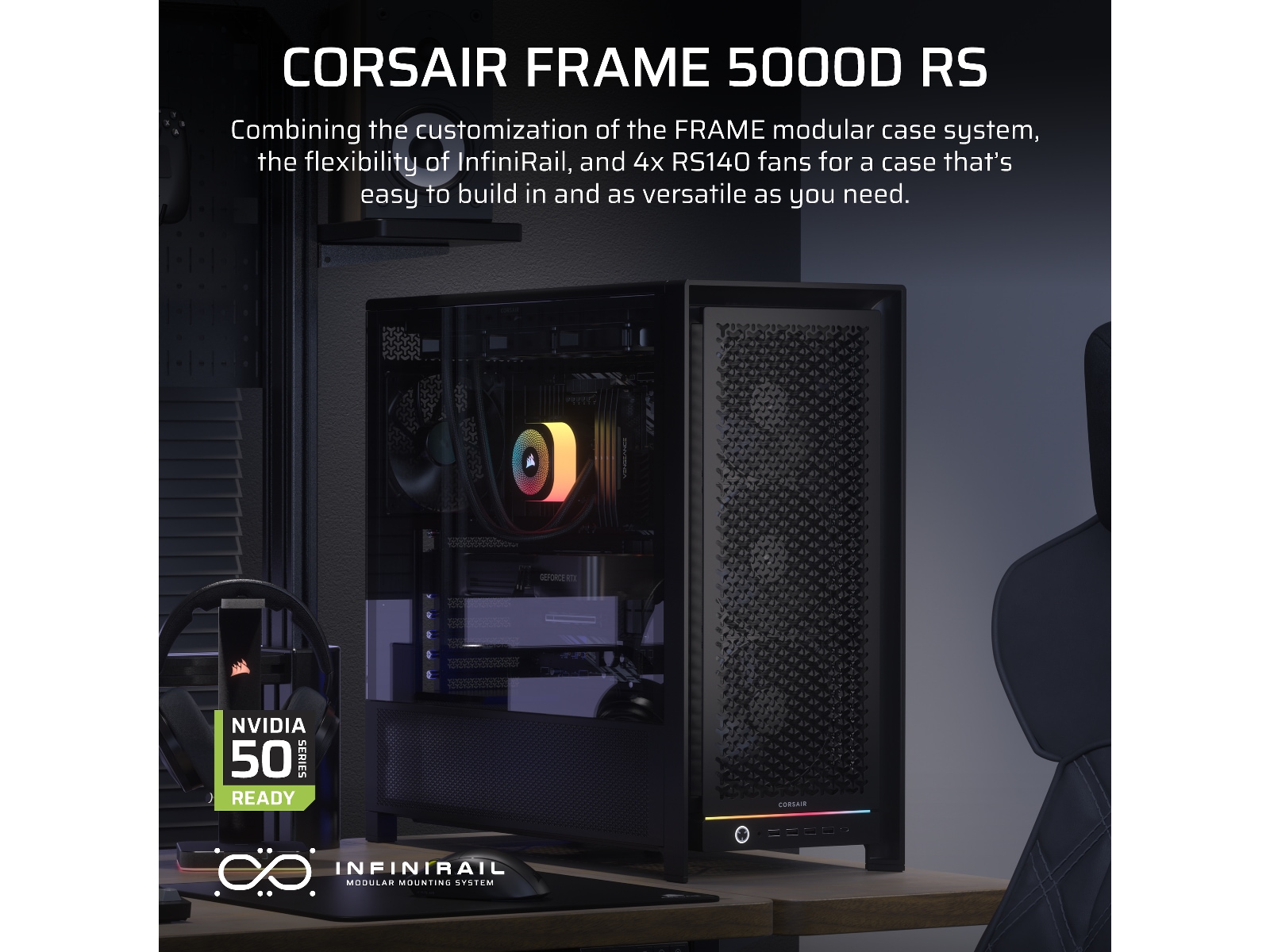 Corsair FRAME 5000D RS Mid Tower (sort) Midi tower