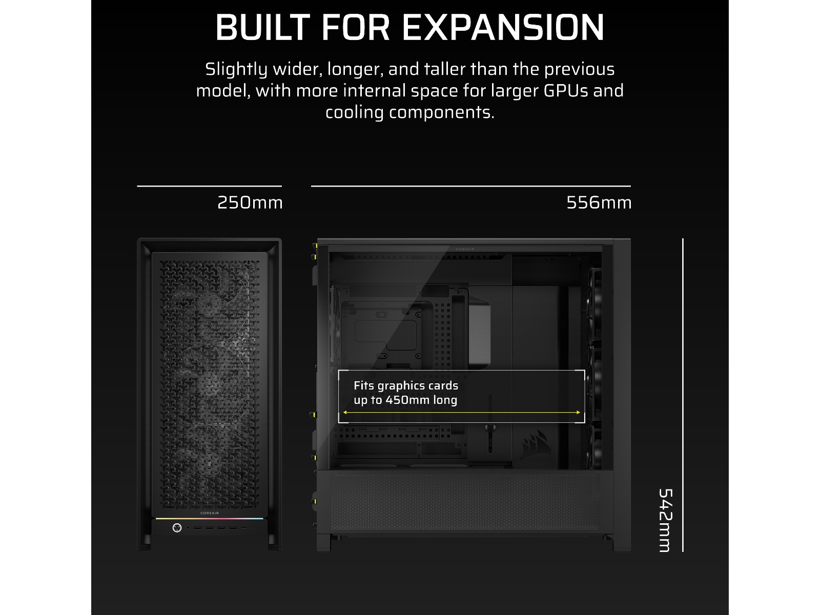 Corsair FRAME 5000D RS Mid Tower (sort) Midi tower