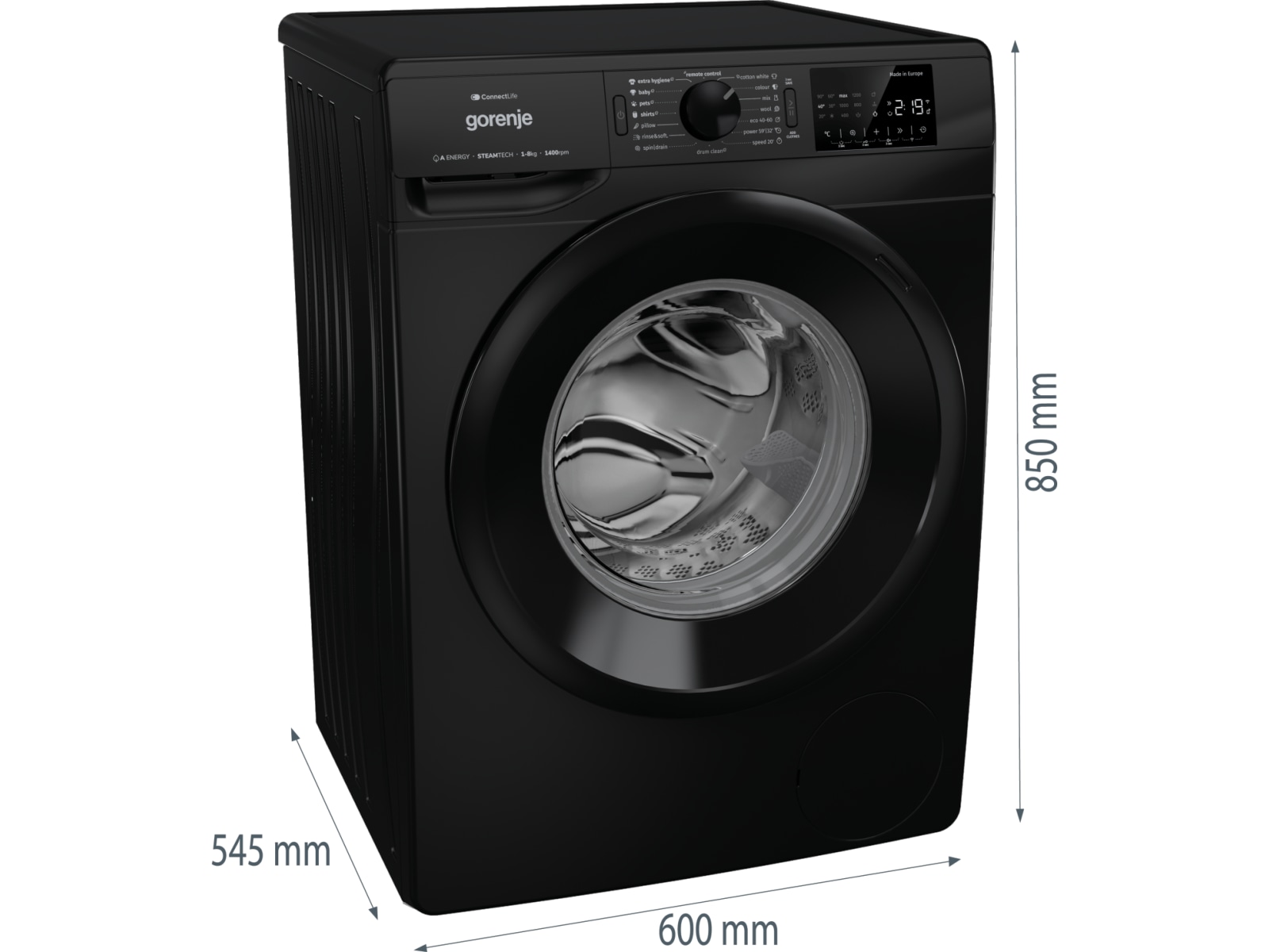Gorenje WPNEI84A1SW/B Vaskemaskin (sort) -B-Grade Demo vask & tørk