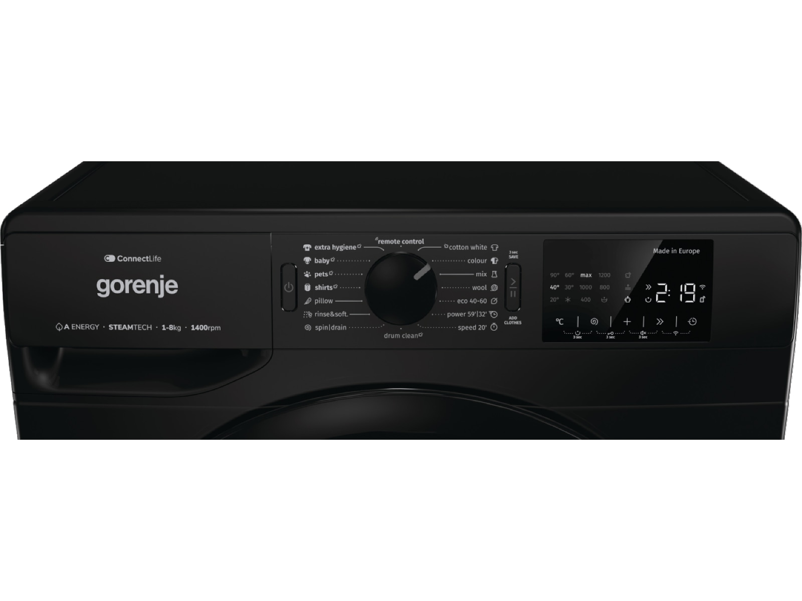 Gorenje WPNEI84A1SW/B Vaskemaskin (sort) -B-Grade Demo vask & tørk