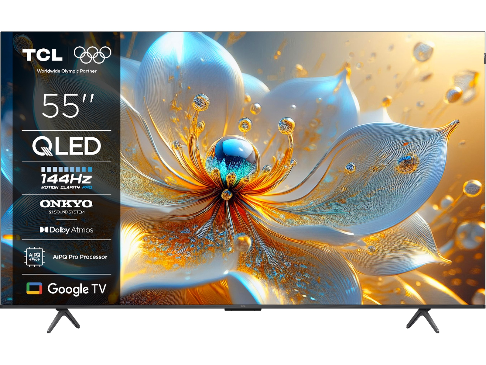 TCL 55" T8C 4K QLED Google TV (2025) 50 - 59 tommer TV