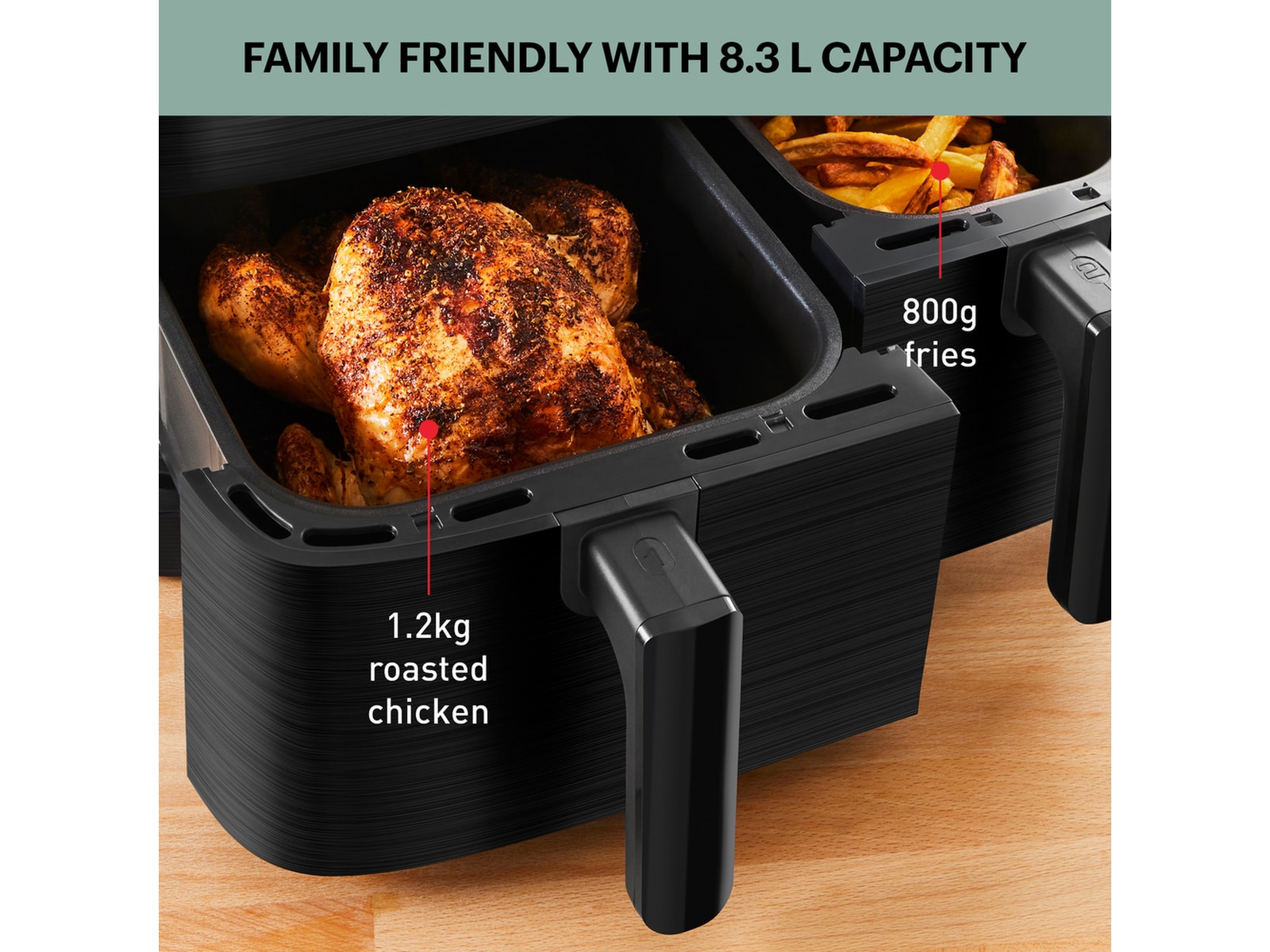 OBH Nordica Dual Easy Fry Air fryer AG901NS0 Airfryer