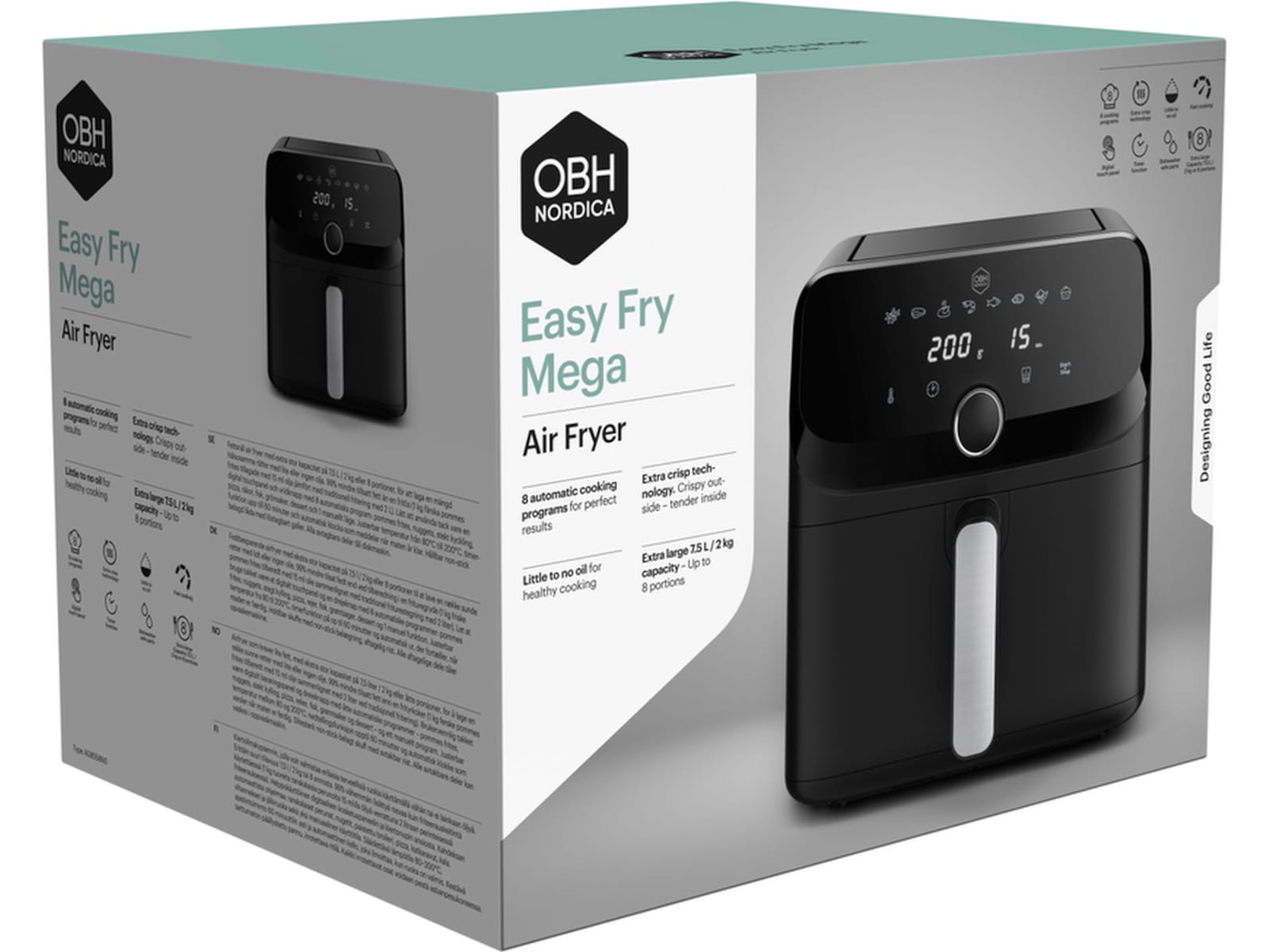 OBH Nordica Easy Fry Mega Airfryer AG8558N0 Airfryer