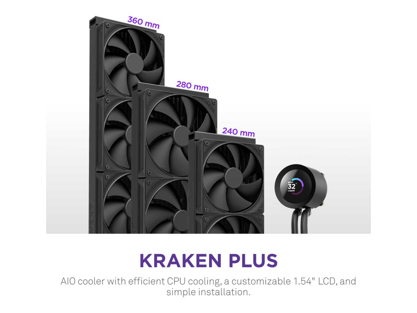 NZXT Kraken Plus 360 Kjøler (sort) CPU - Vannkjøling