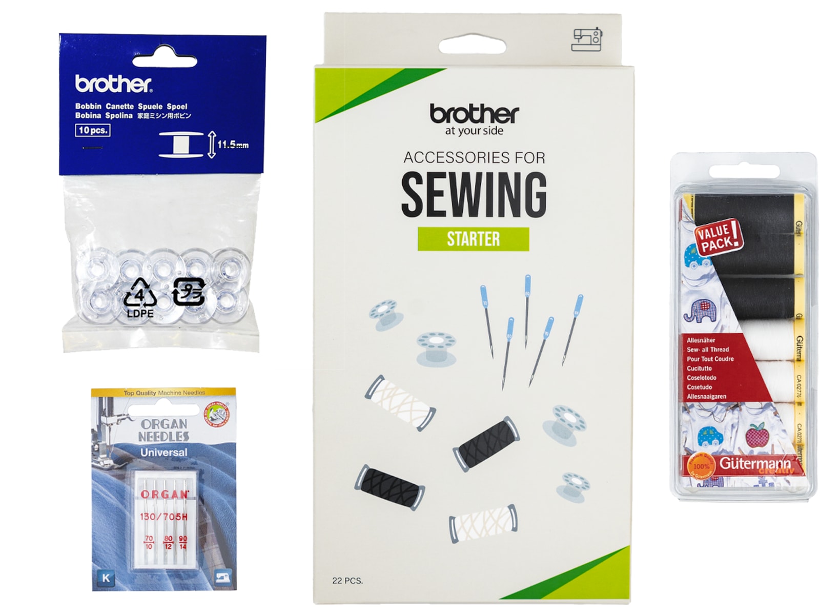 Brother STARTER tilbehørssett 22 deler Tilbehør til symaskiner
