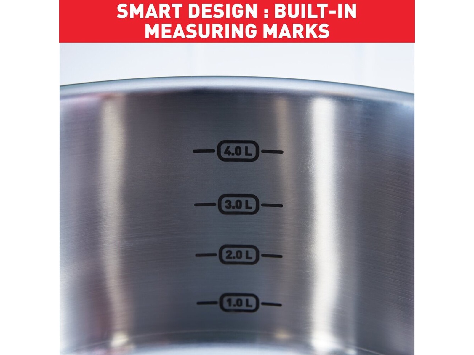 Tefal Intuition 7-delers grytesett i ubelagt rustfritt stål B864S734 Tilbehør til stekeovn og komfyrer