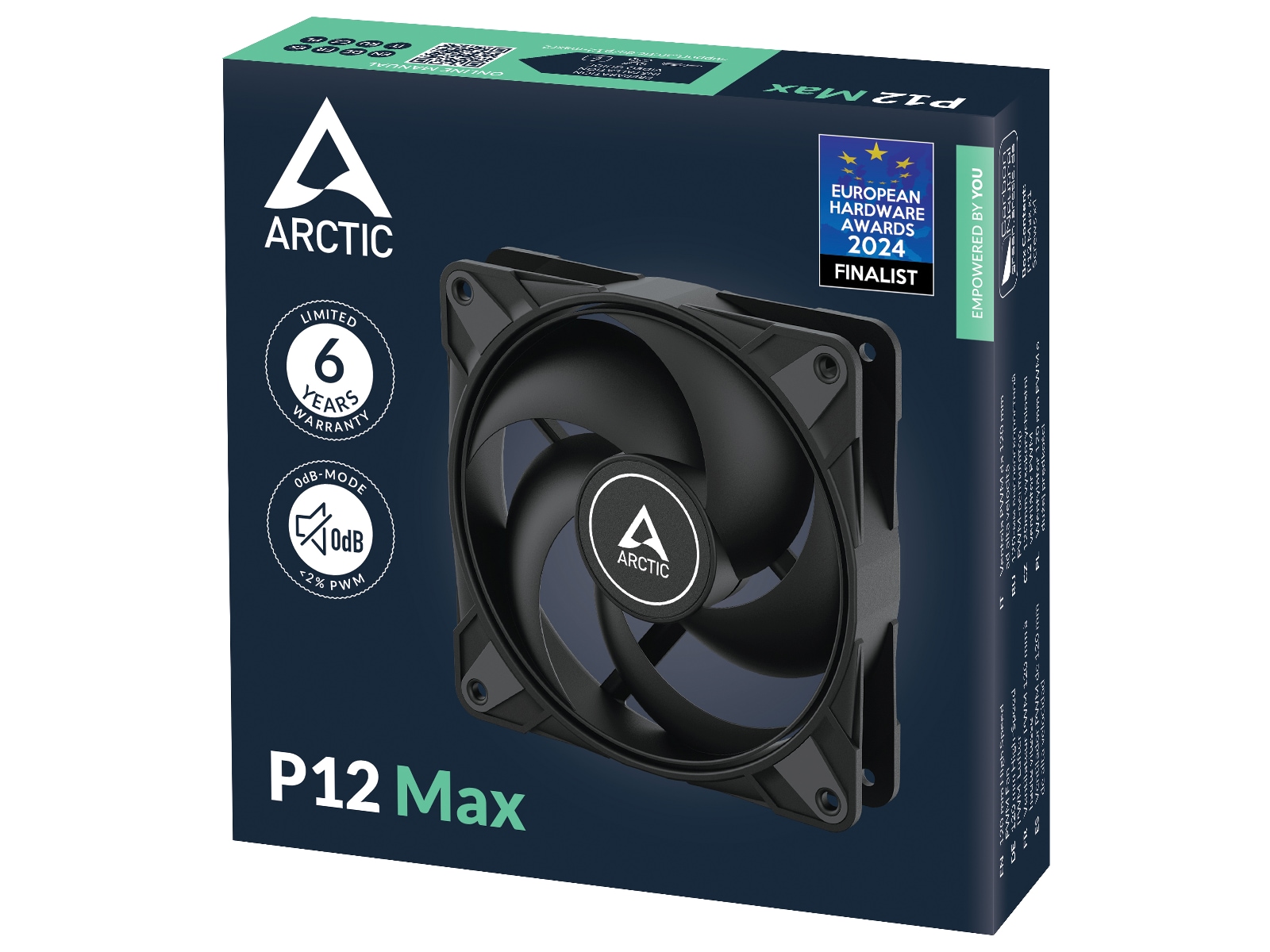 Arctic P12 Max 120mm High-Speed Vifte (sort) Vifter
