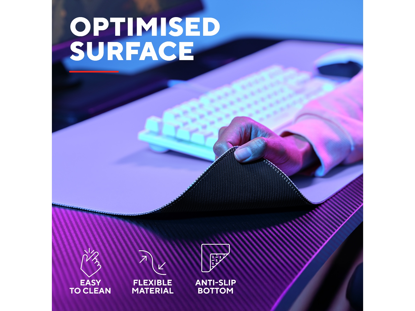 Trust GXT 759 XXL Gamingmusematte (lilla) Gamingmusematte