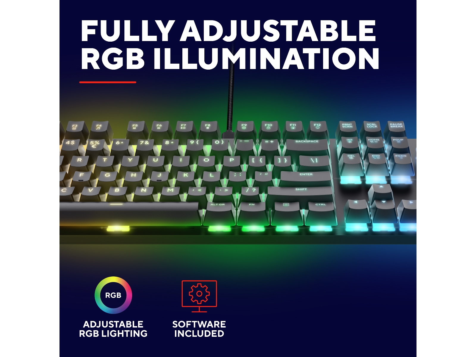 Trust GXT 871 Zora Mekanisk Gamingtastatur Gamingtastatur