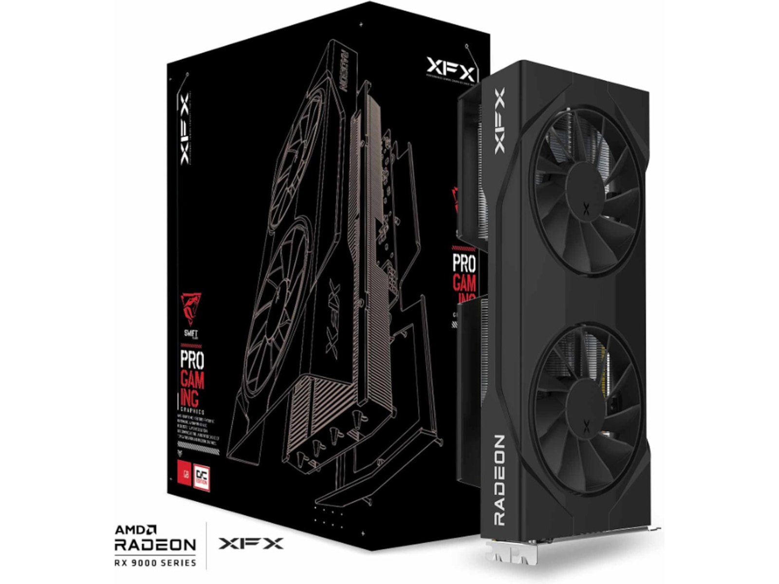 XFX Swift AMD Radeon RX 9060 XT OC Gaming Skjermkort