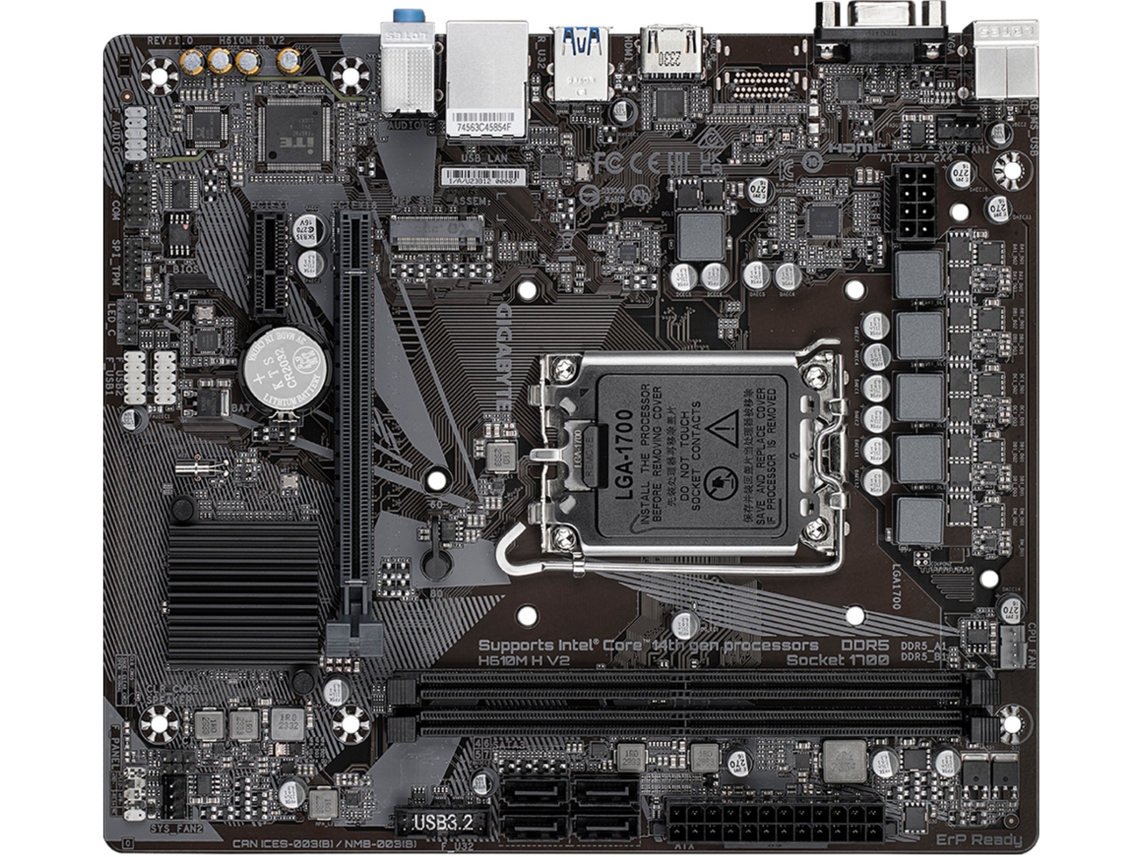 Gigabyte H610M H V2 Hovedkort Intel Socket