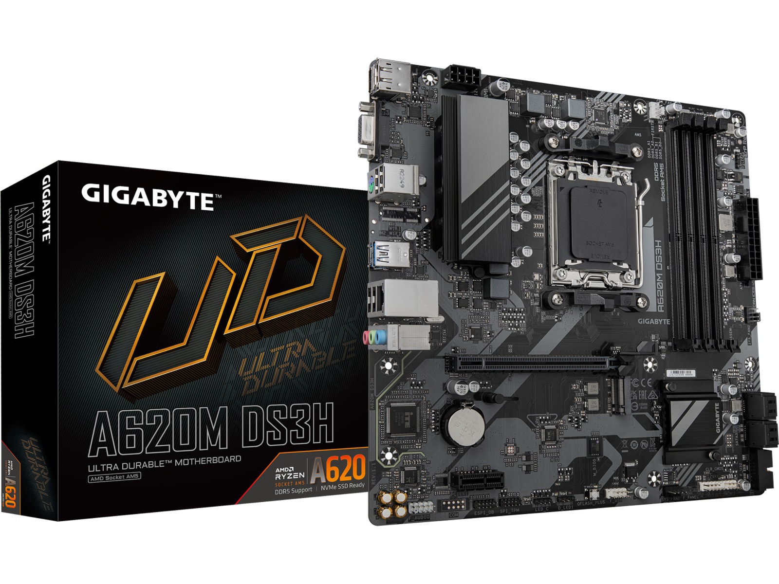 Gigabyte A620M DS3H Hovedkort AMD Socket