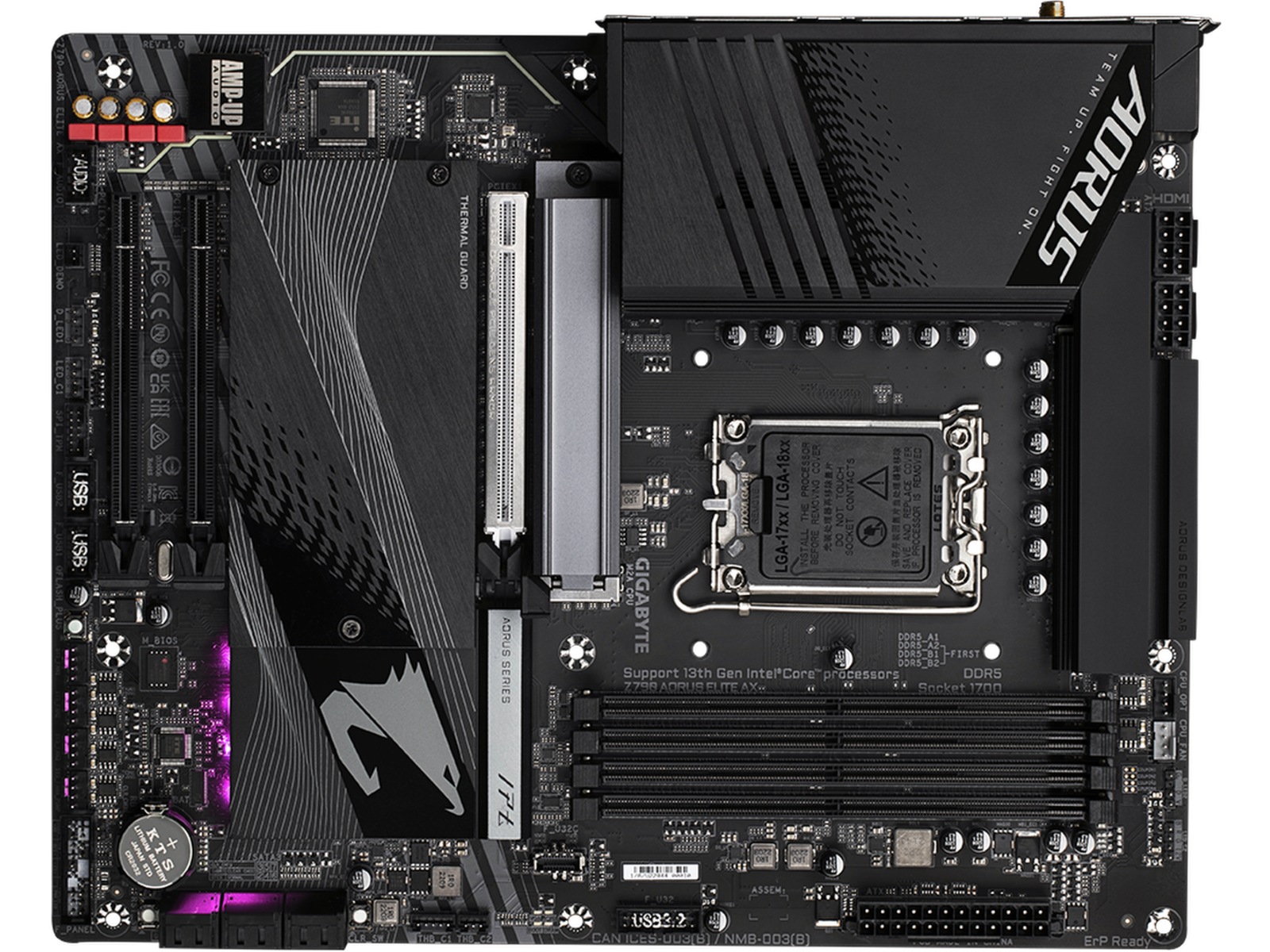 Gigabyte Z790 AORUS ELITE AX Hovedkort Intel Socket