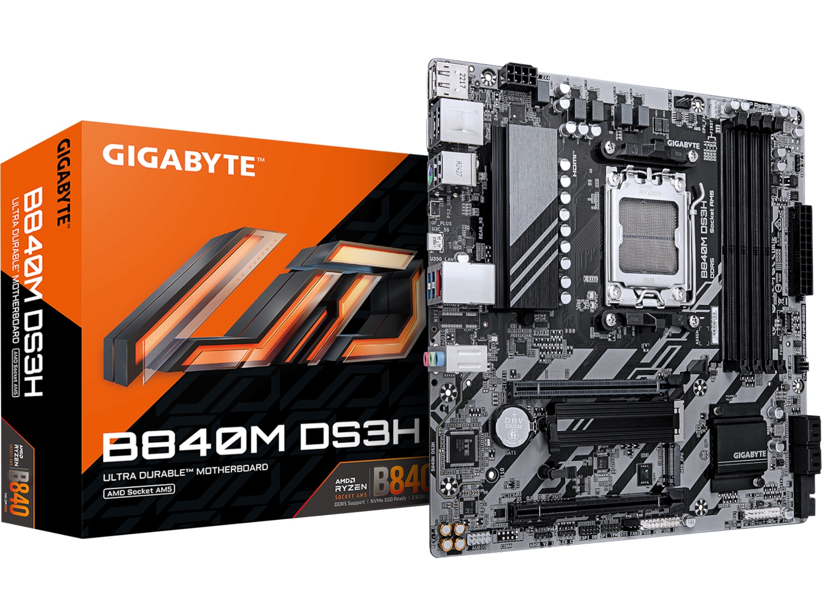 Gigabyte B840M DS3H Hovedkort AMD Socket