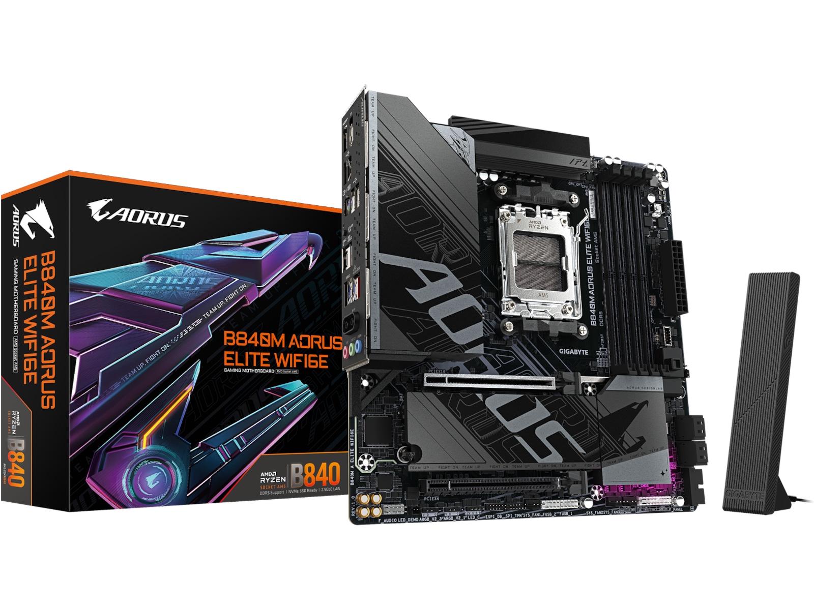 Gigabyte B840M AORUS ELITE WIFI6E Hovedkort AMD Socket