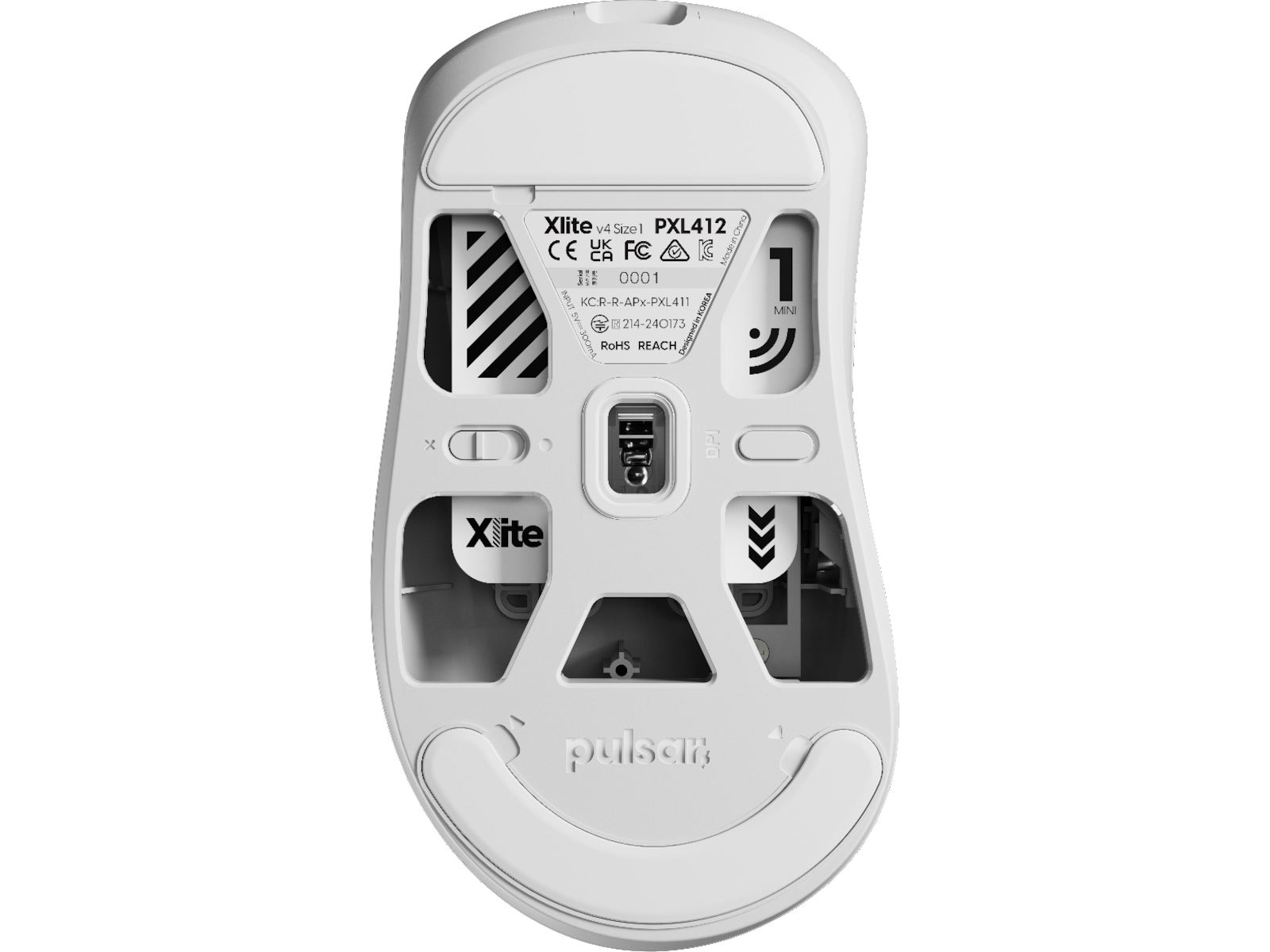 Pulsar Xlite V4 Mini Trådløs gamingmus (hvit) Gamingmus