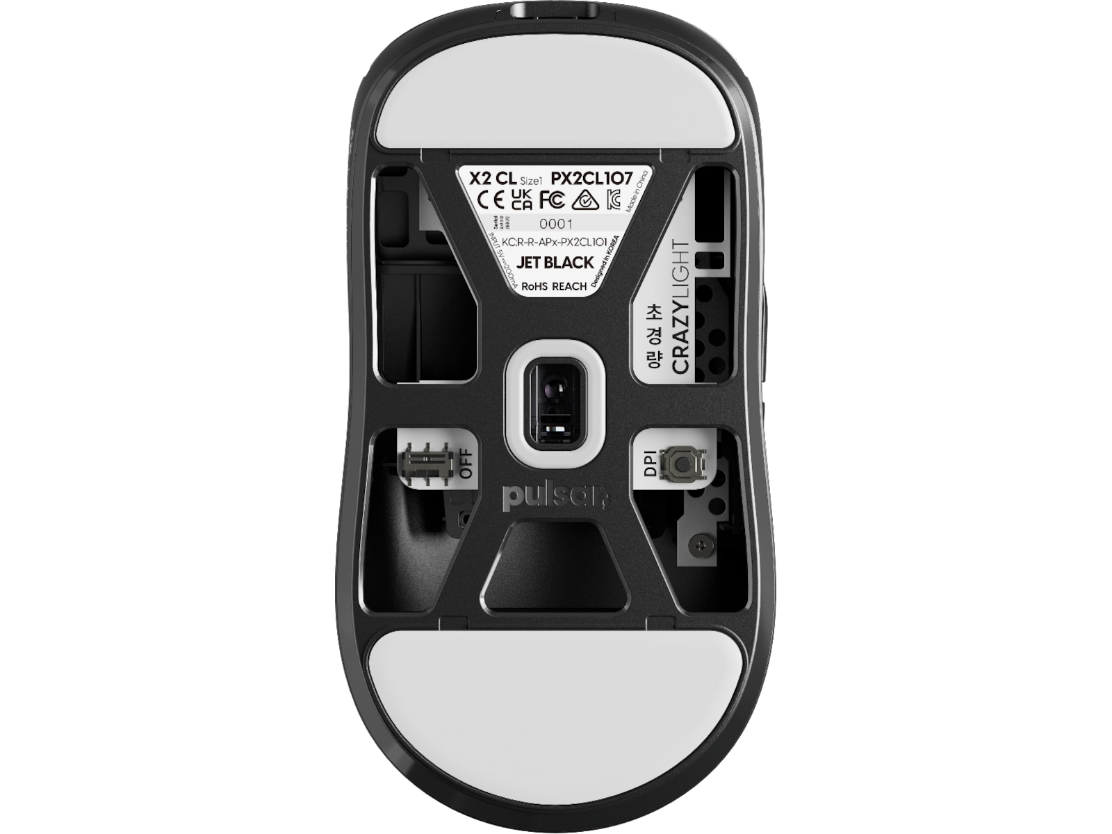 Pulsar X2 CrazyLight Trådløs Gamingmus (Jet Black) Gamingmus