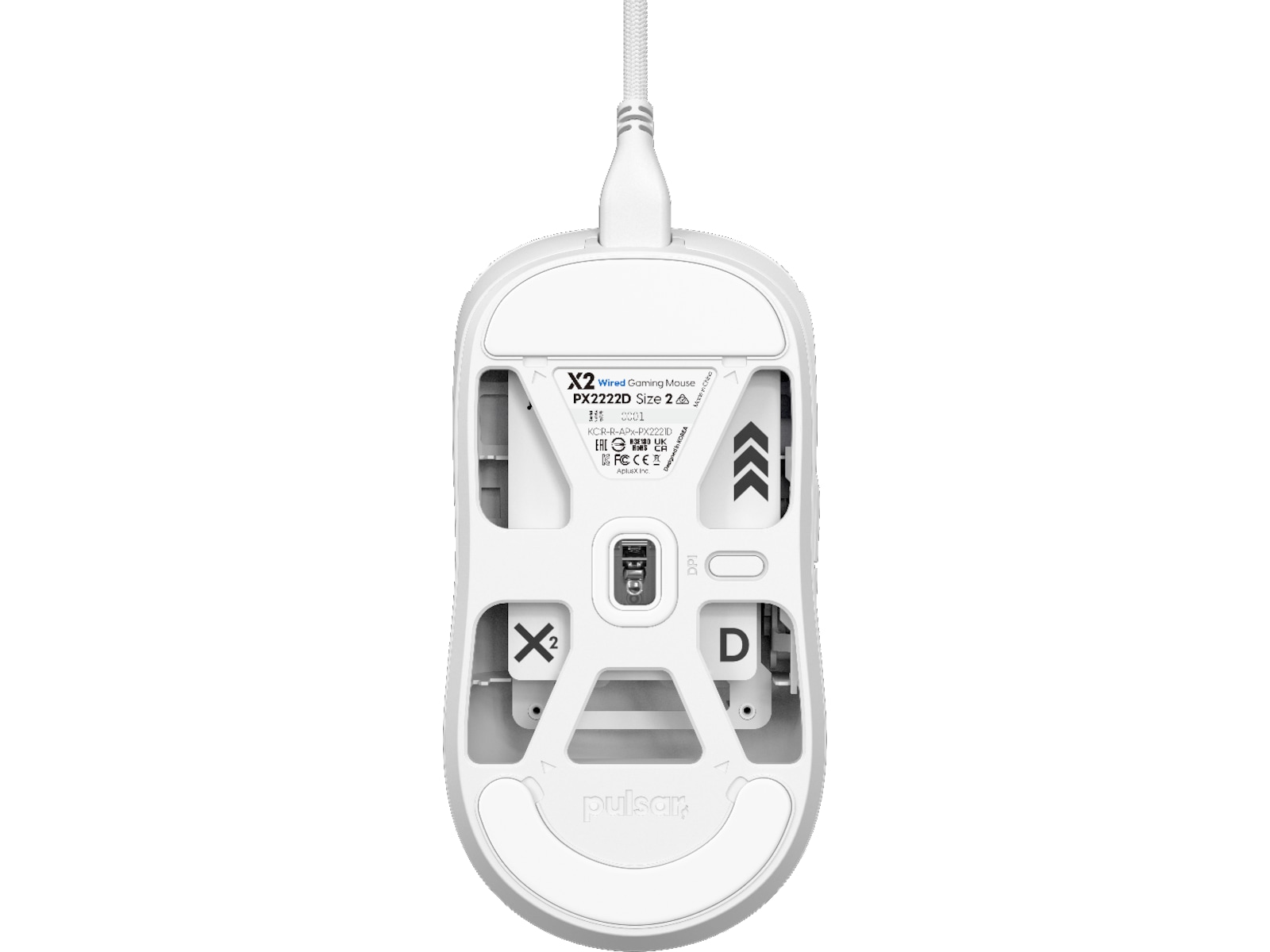 Pulsar X2 Gamingmus (hvit) Gamingmus