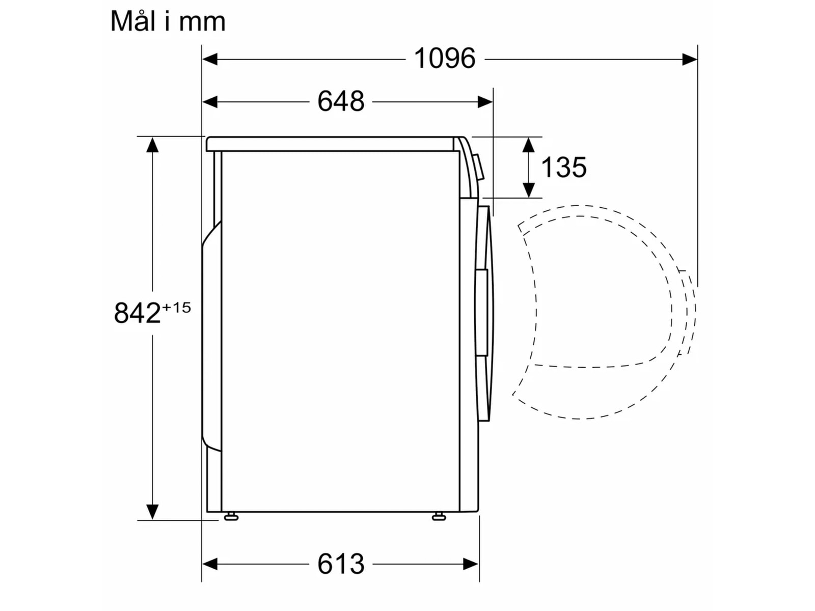 Bosch Serie4 Tørketrommel 8kg (hvit) Tørketrommel