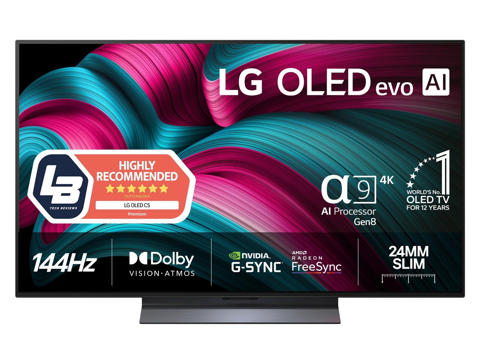 LG 48" C5 AI 4K OLED Smart TV (2025) Bundle 20 - 49 tommer TV