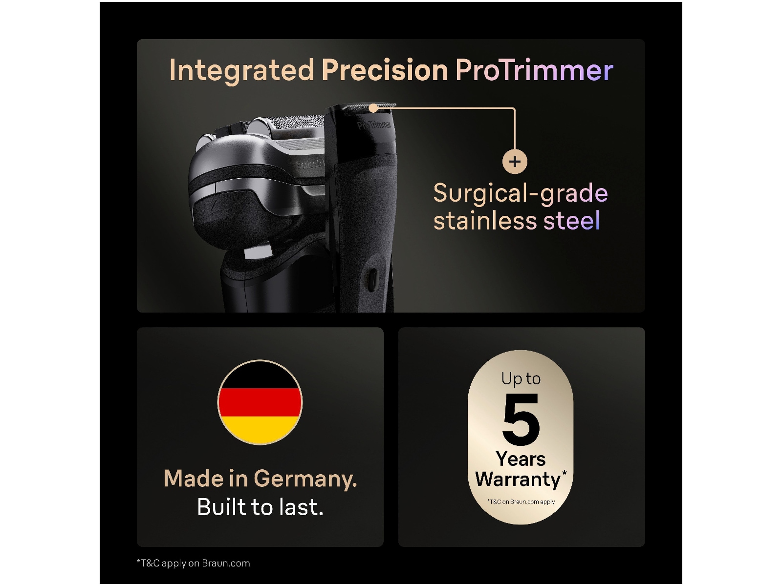 Braun Series 9 PRO+ Elektrisk Barbermaskin 9660CC Barbermaskiner