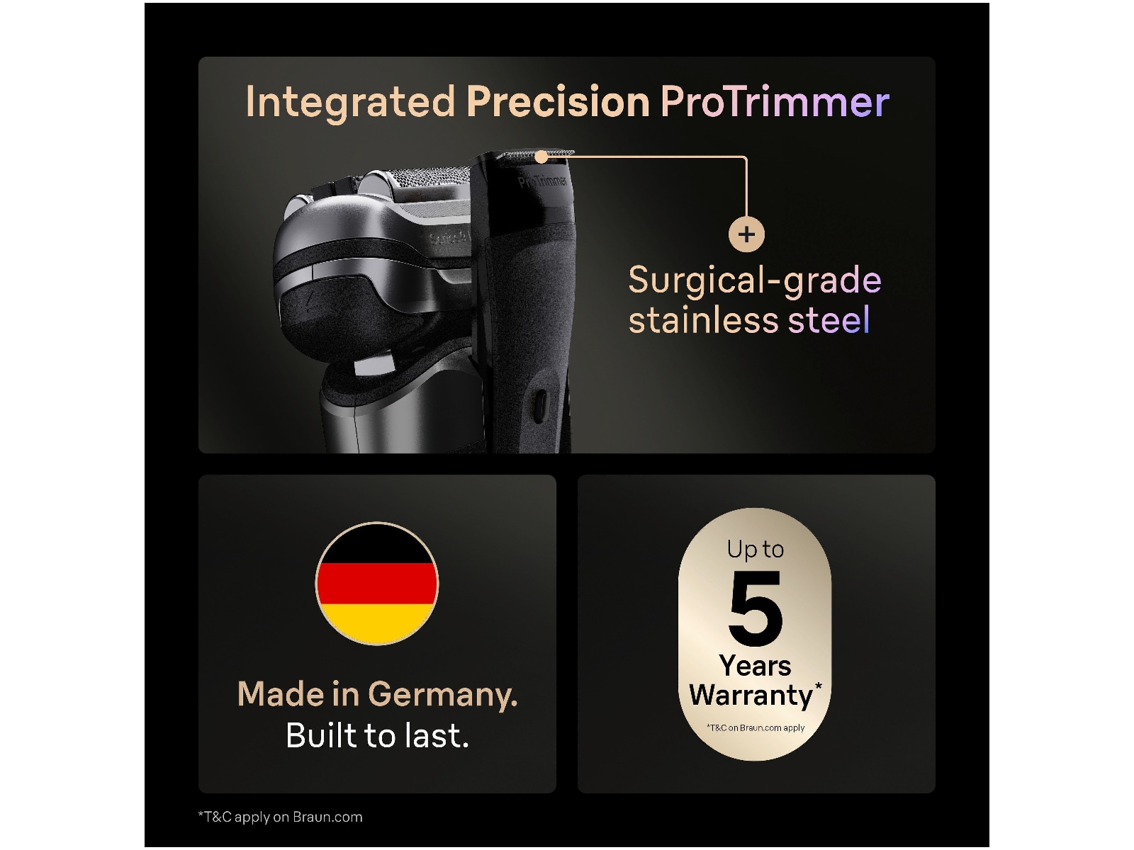 Braun Series 9 PRO+ Elektrisk Barbermaskin 9675CC Barbermaskiner