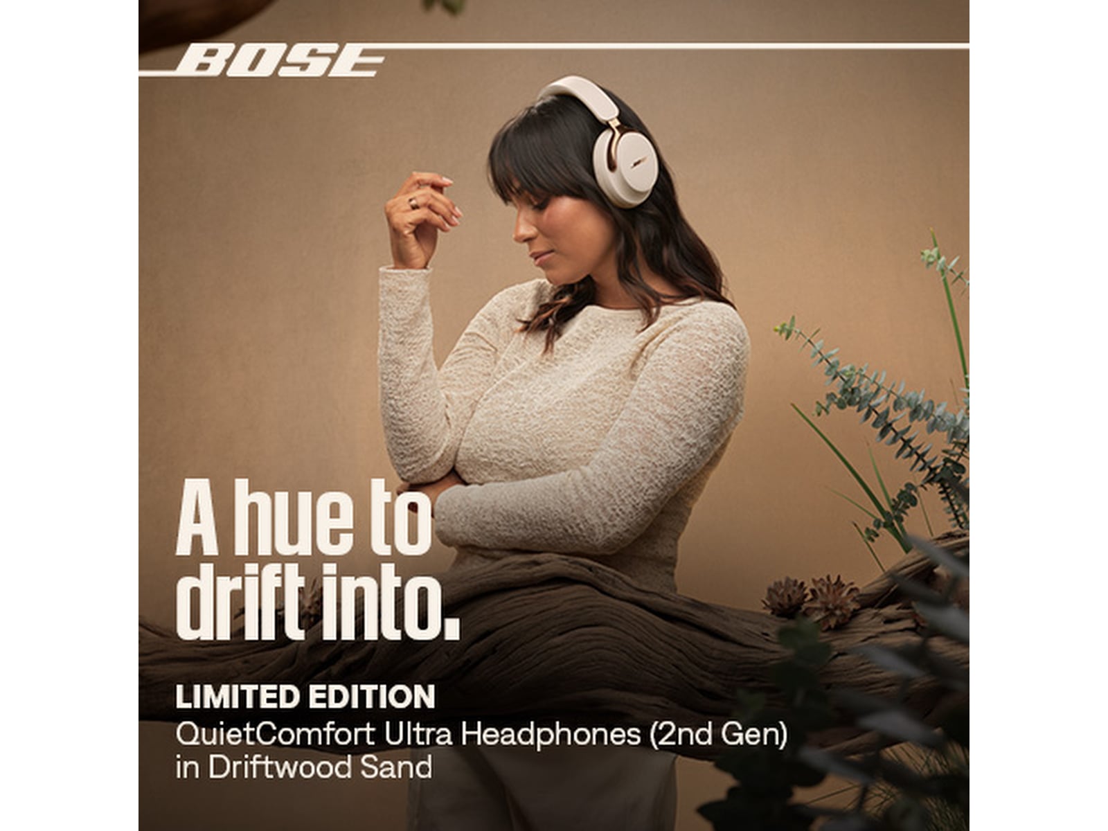 Bose QuietComfort ULTRA II Trådløse Hodetelefoner (driftwood sand) Hodetelefoner