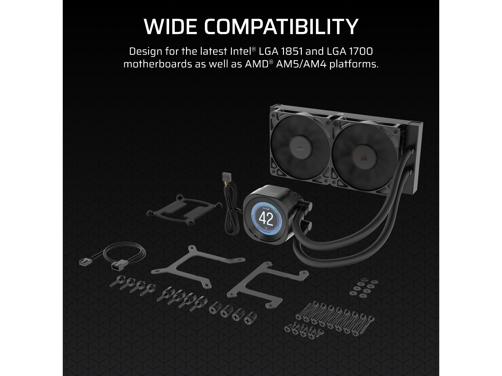 Corsair Nautilus 240 RS LCD Kjøler (sort) CPU - Vannkjøling