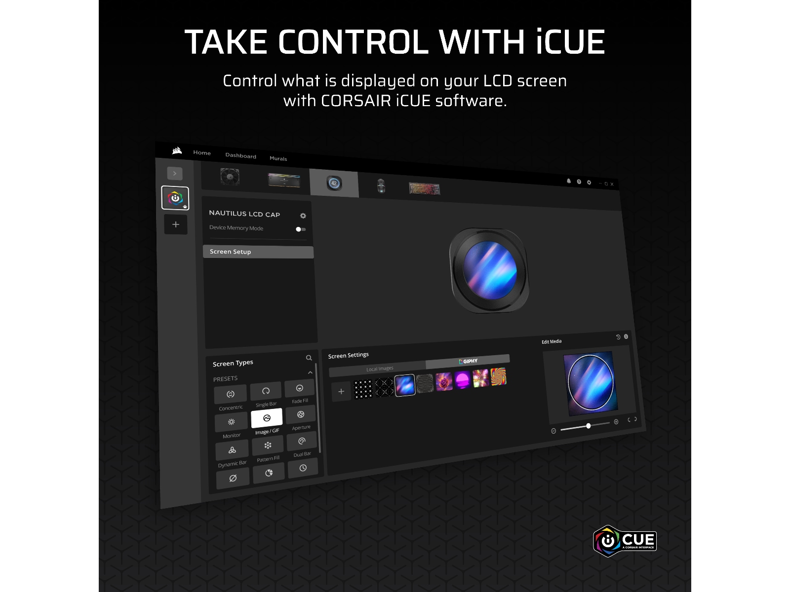 Corsair Nautilus 240 RS LCD Kjøler (sort) CPU - Vannkjøling