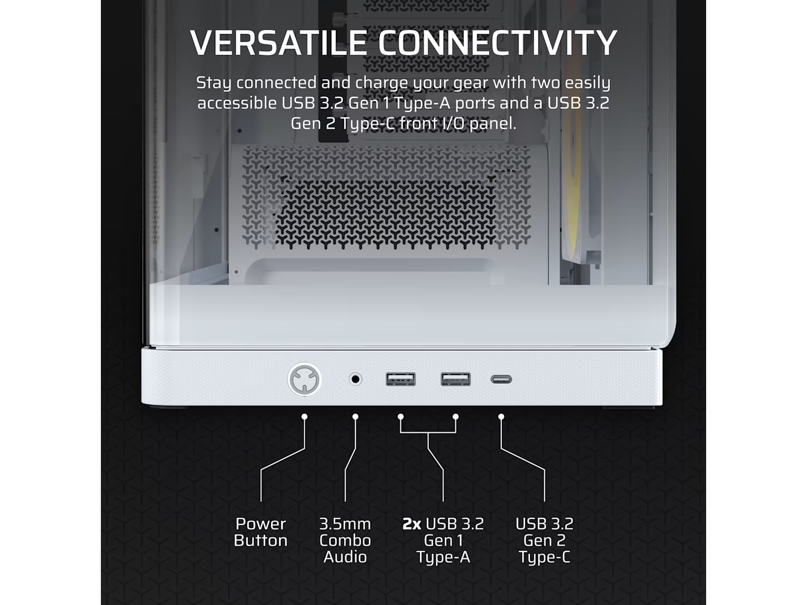 Corsair FRAME 4500X RS-R ARGB Mid Tower (hvit) Midi tower