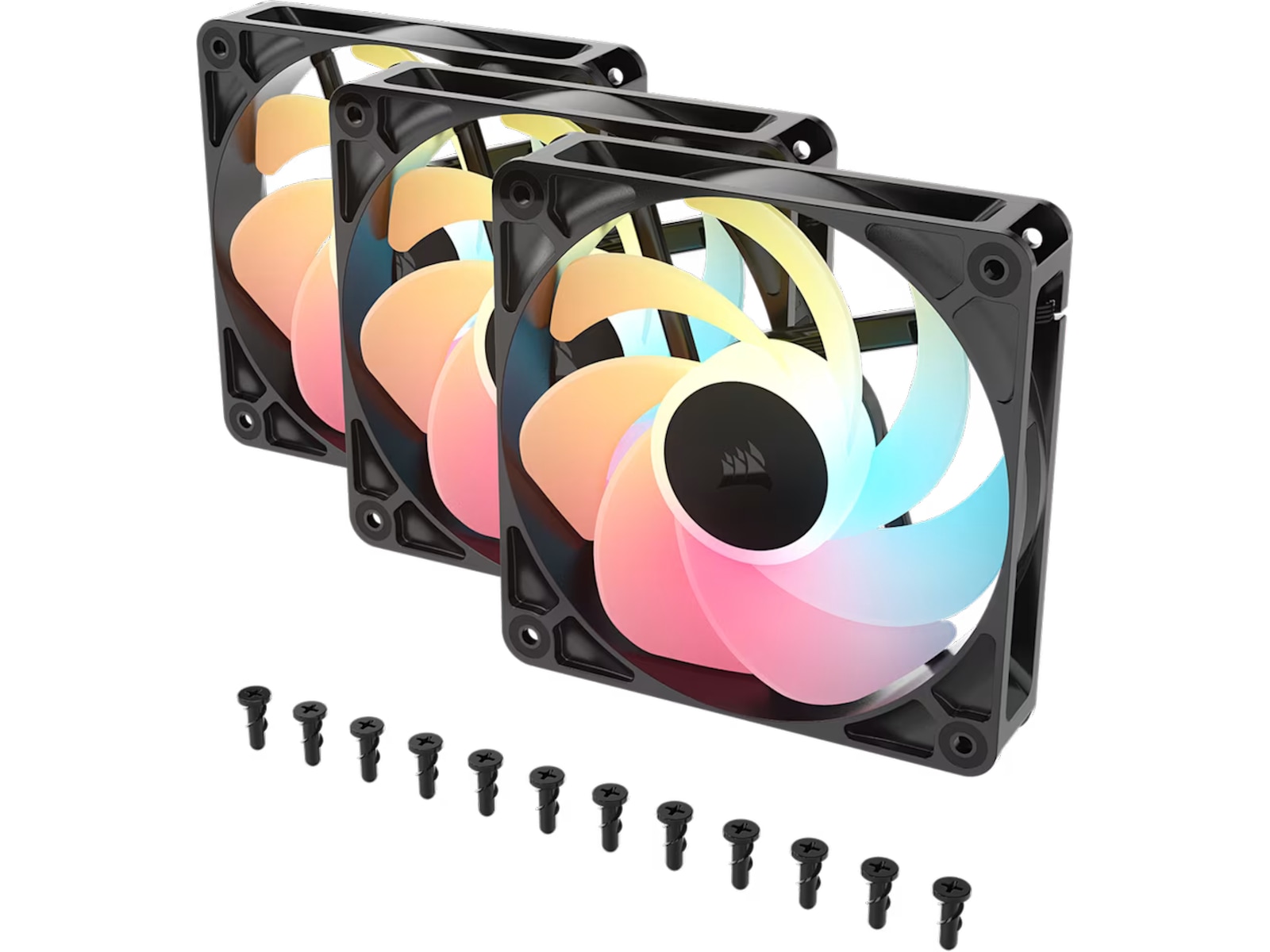 Corsair RS120-R ARGB PWM Reverse Vifte 3pk (sort) Vifter