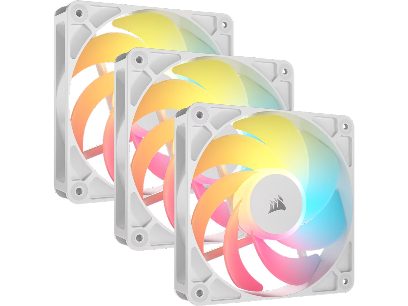 Corsair RS120-R ARGB PWM Reverse Vifte 3pk (hvit) Vifter