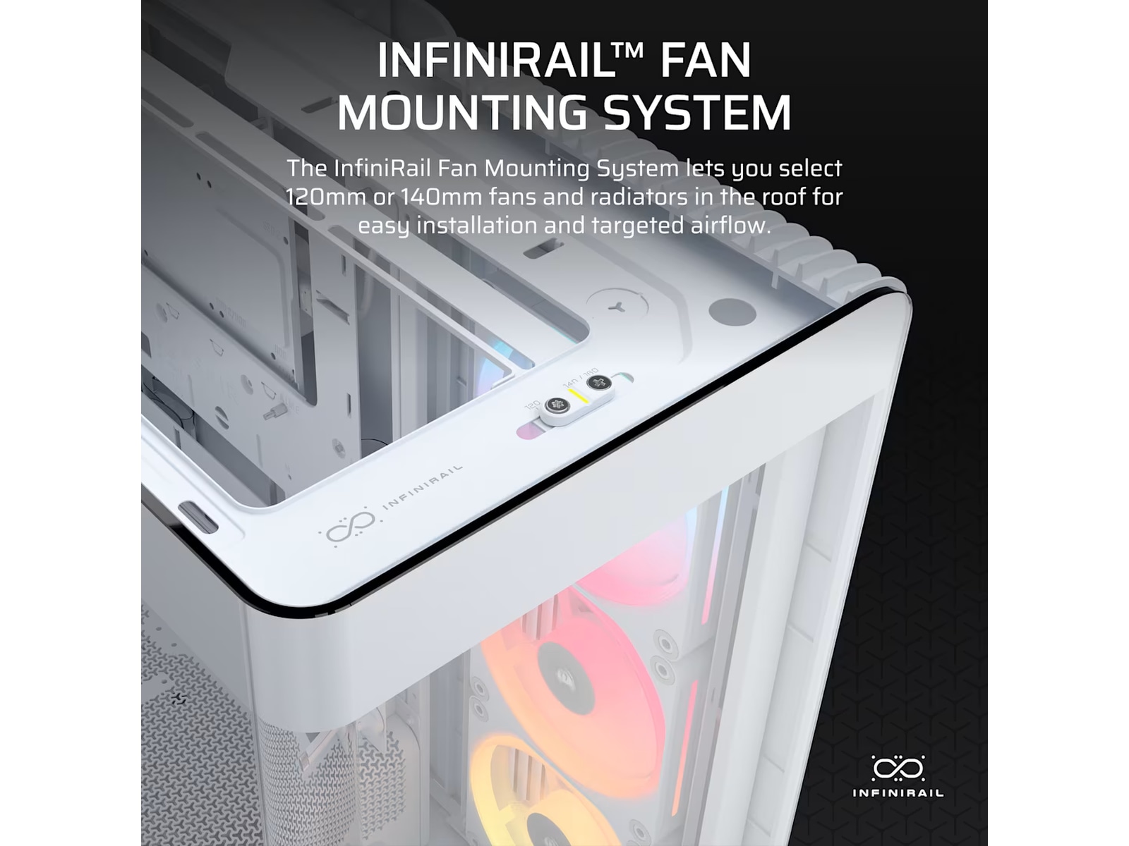 Corsair FRAME 4500X LX-R RGB Mid Tower (hvit) Midi tower