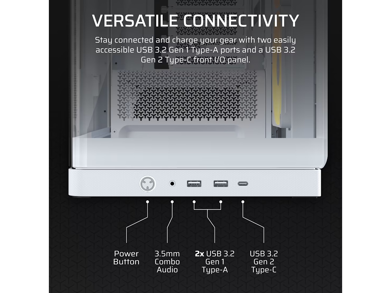 Corsair FRAME 4500X LX-R RGB Mid Tower (hvit) Midi tower