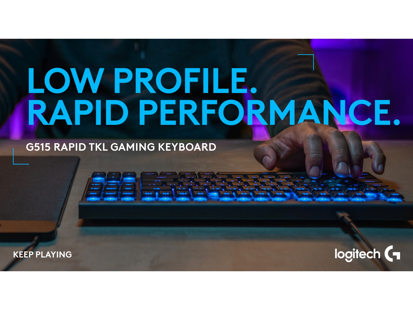 Logitech G515 TKL Rapid Gamingtastatur (sort) Gamingtastatur