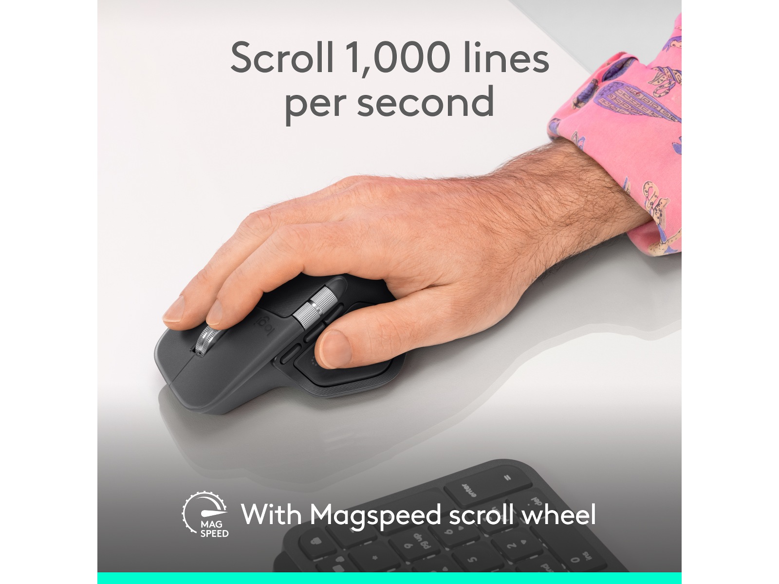 Logitech MX Master 4 Trådløs Ergonomisk Mus (grafittgrå) Mus