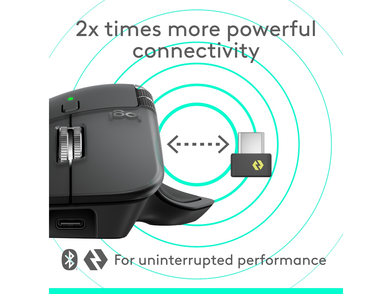 Logitech MX Master 4 Trådløs Ergonomisk Mus (grafittgrå) Mus