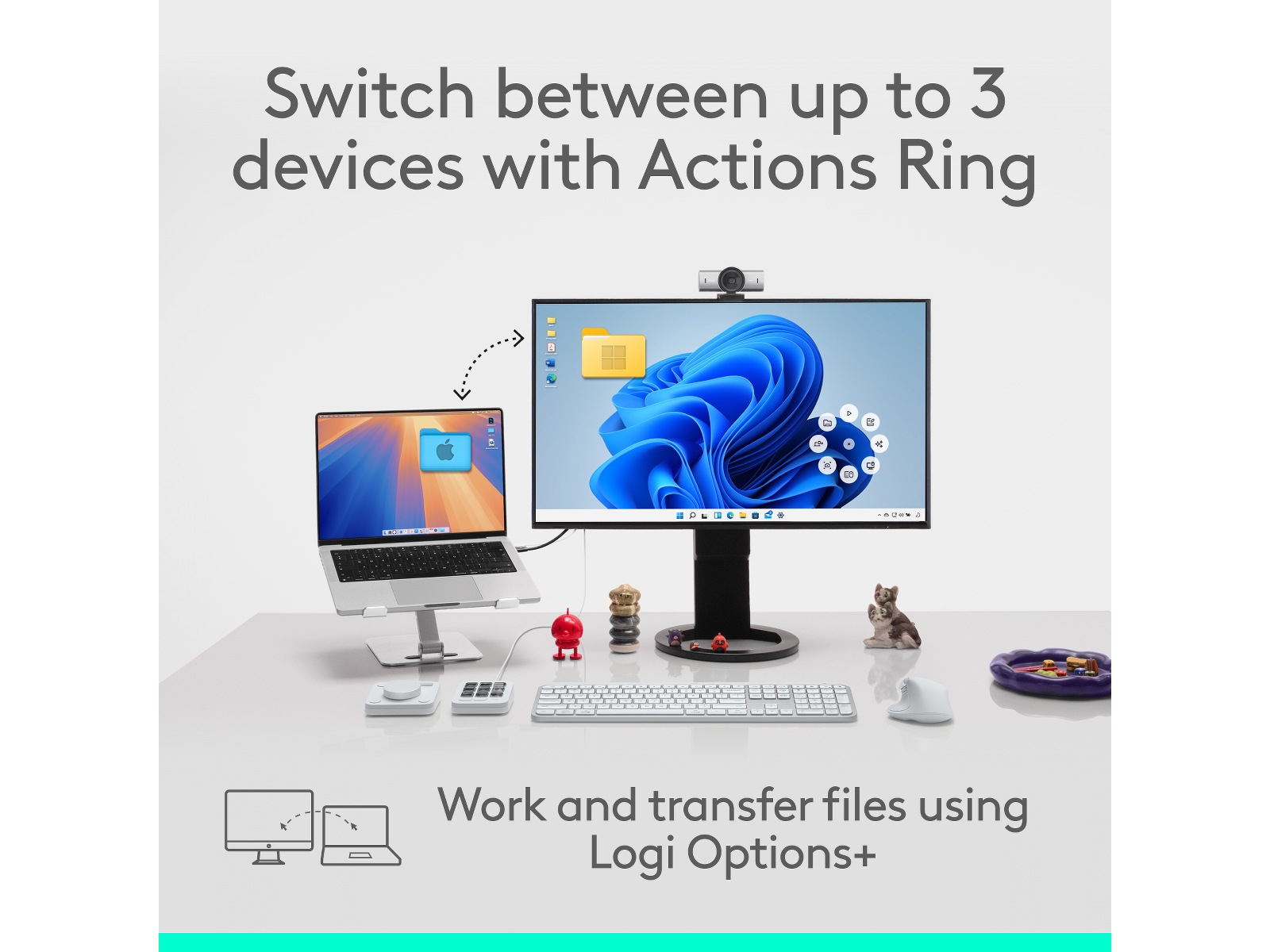 Logitech MX Master 4 Trådløs Ergonomisk Mus (lysegrå) Mus
