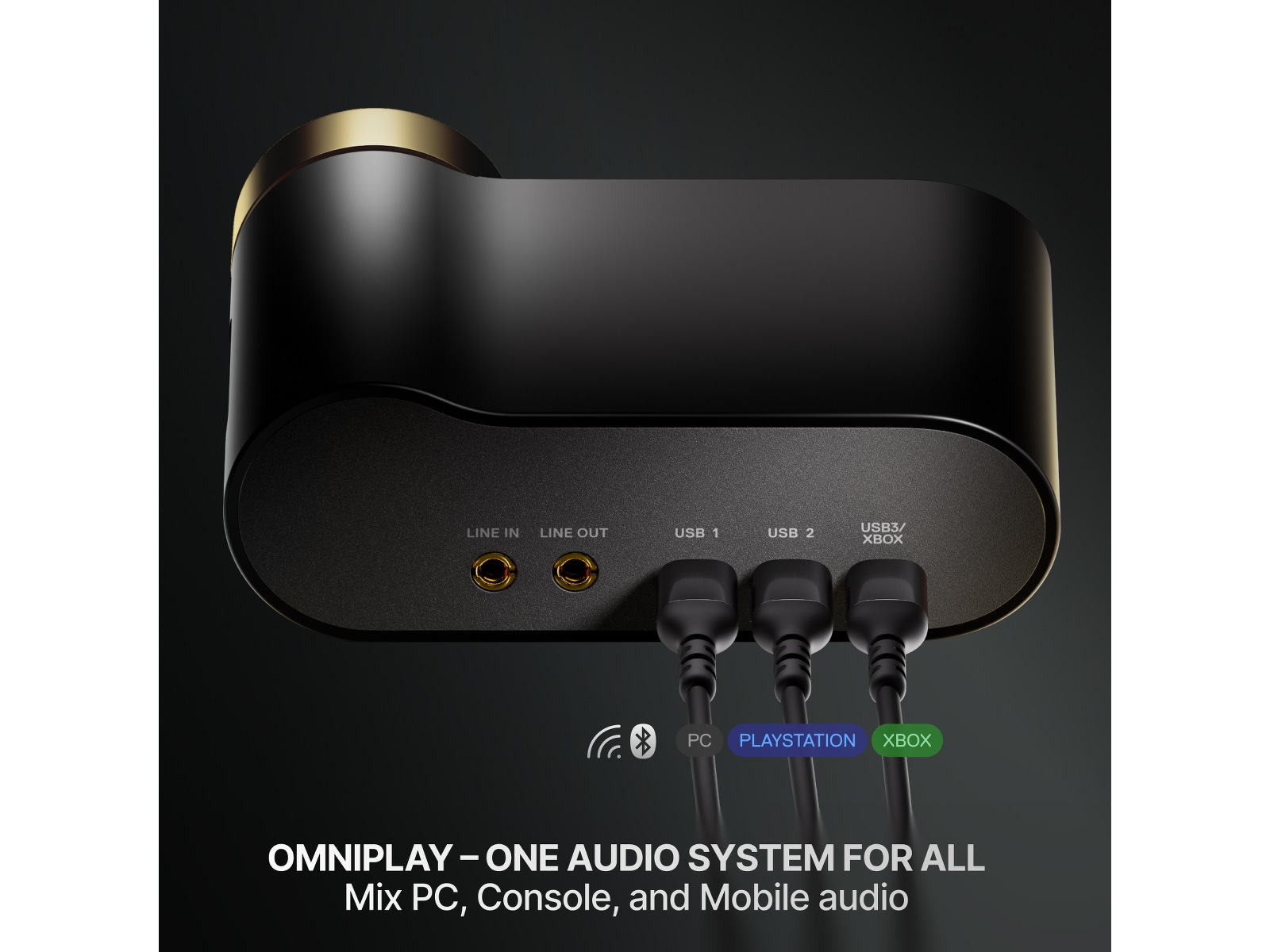 SteelSeries Arctis Nova Elite Trådløst Gamingheadset (salvie og gull) Gamingheadset