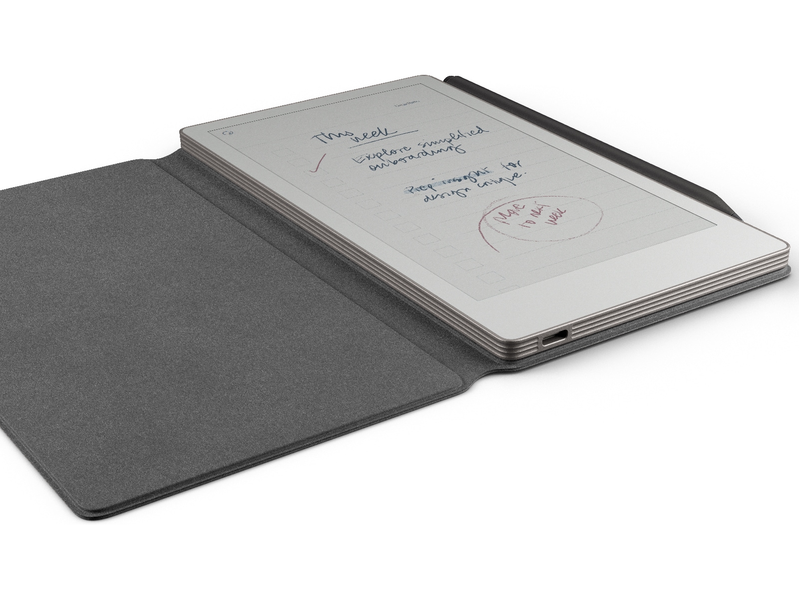 reMarkable Paper Pro Move 7.3" inkl. Marker Plus & Book Folio (sort skinn) Digitale notatblokker & tilbehør