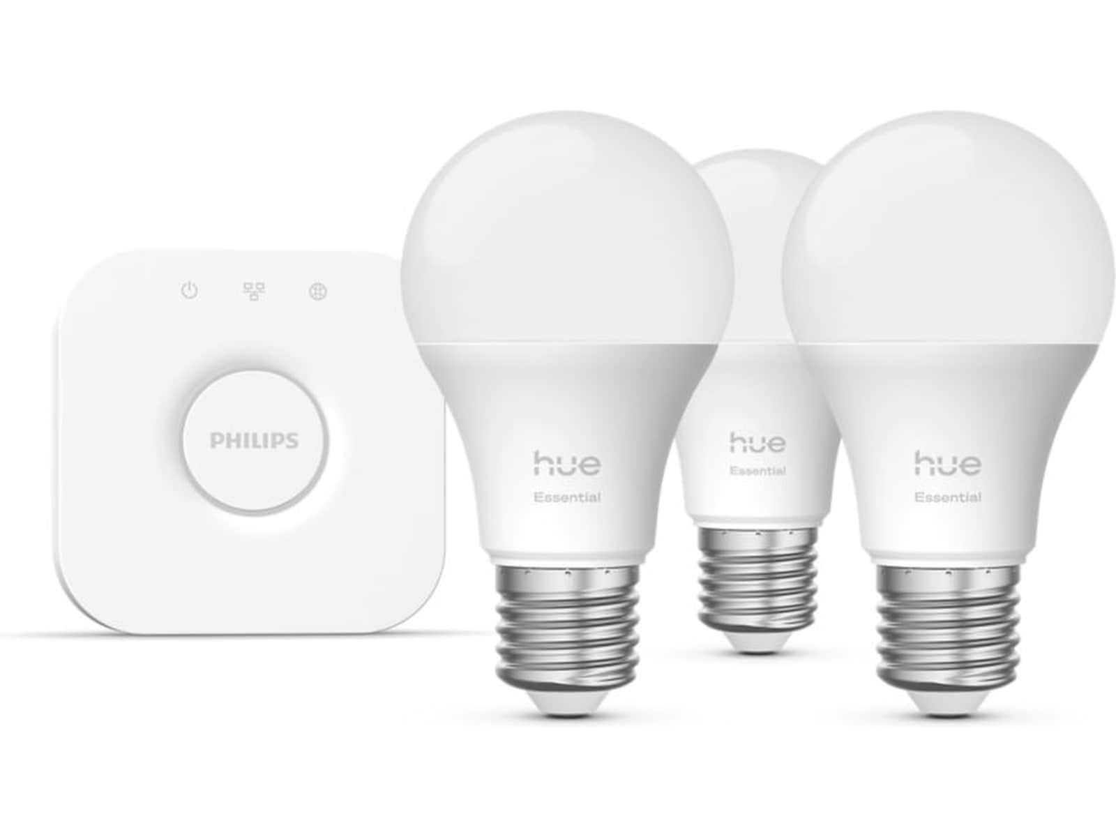 Philips Hue WCA Essential Startpakke (3x E27 + Bridge) Lyspærer & LED-pærer